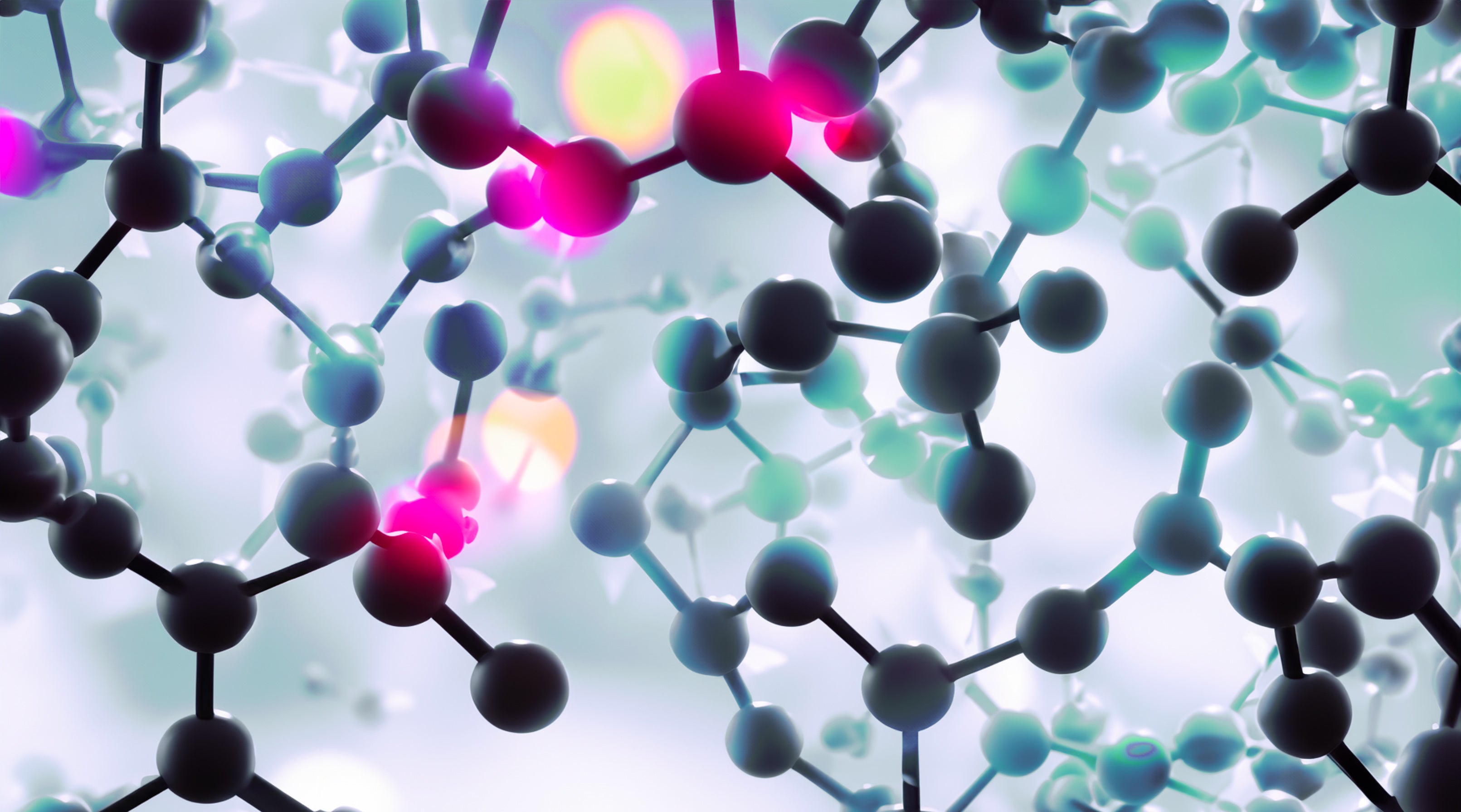 Molécules en images de synthèses avec des belles couleurs